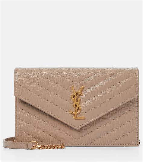 ysl envelope chain wallet in earth|YSL cassandre envelope chain wallet.